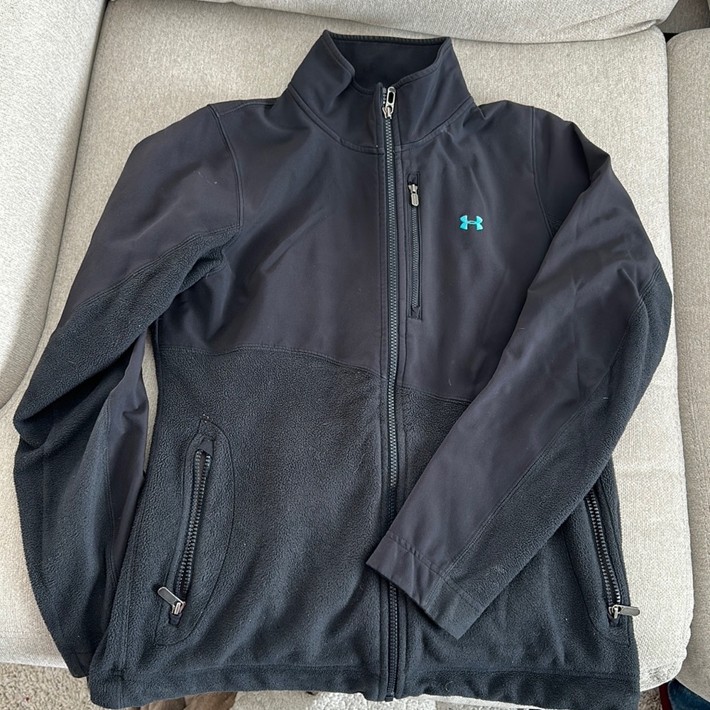 Under Armour fleece women’s coat. Medium. Tiny patchable hole on inside pocket